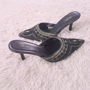 5.5 Mossimo sequins-covered 1-inch court heels